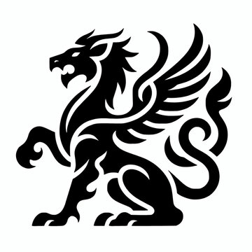 Tribal chimera style icon symbol emblem logo vector illustration 