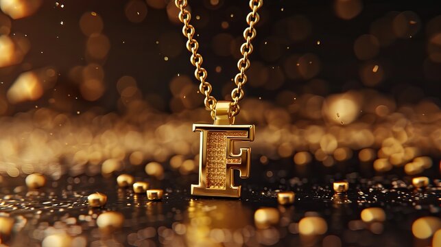 Elegant Gold Necklace Featuring Letter F Pendant for Personalized Fashion Jewelry and Accessories