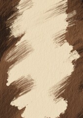 Abstract brown chocolate and milk cream color brush stroke painting on paper background for decoration on Chocolate sweet, coffee, rustic and crafted concept.