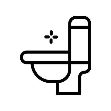 recommend clip art: A black and white line art icon of a toilet bowl.