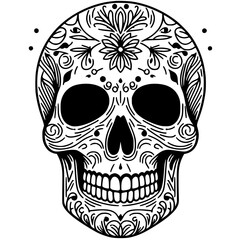 Skull silhouette abstract design