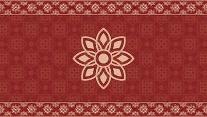 Batik Border Frame design template