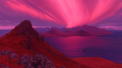 Pink Mountain Sunset.