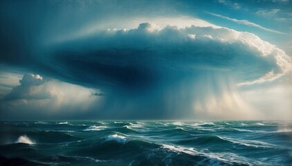 storm over the sea