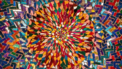 Colorful background with mosaic lines, geometric pattern