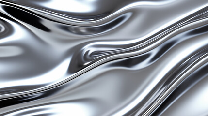 A shimmering, metallic texture with smooth, flowing waves.