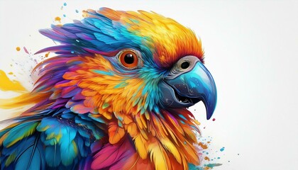 Obraz premium A colorful swirl of feathers on white and black backgrounds, blending vibrant fractal patterns and floral designs with vivid pink, motion blur, and decorative textures