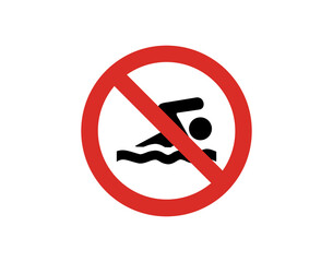 no swimming sign