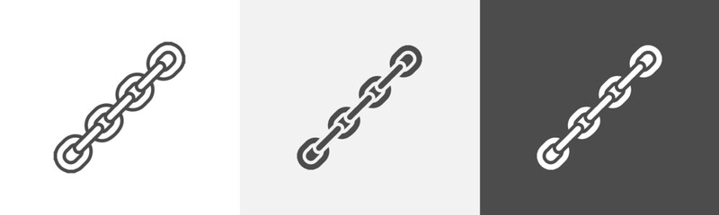 chain icon Outline symbol set