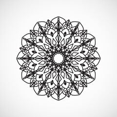 Hand drawn mandala. decoration in ethnic oriental  doodle ornament.