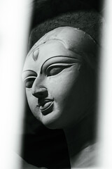 clay statue of hindu goddess durga idol from kumartuli