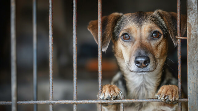 寂しそうな犬