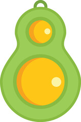 Green avocado shaped dimple pop it fidget toy, a trendy silicone stress reliever