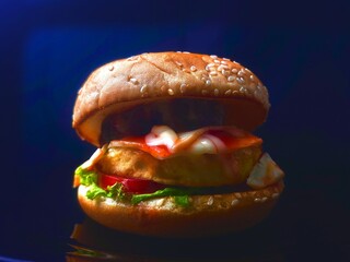 A juicy and delicious burger.