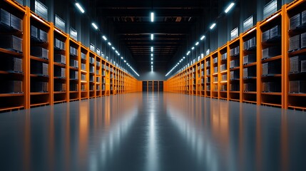 Warehouse using AI for dynamic storage space optimization