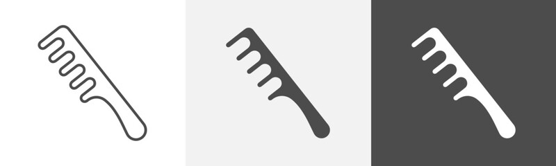 comb icon Design in thin line vector style