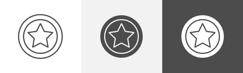 coin icon Design in thin line vector style