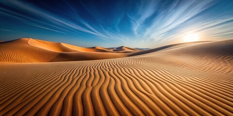 Naklejka premium Minimal abstract background of symmetrical desert wind traces