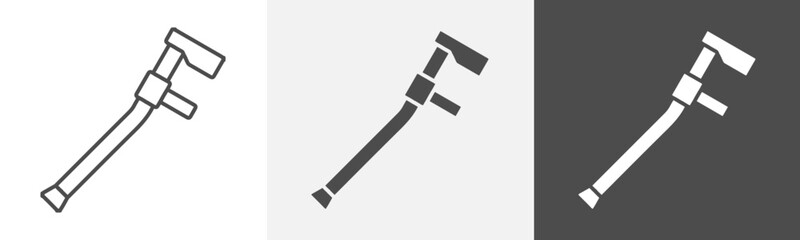 crutches icon Design in thin line vector style