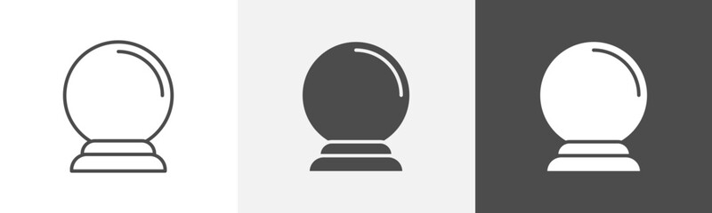crystal ball icon Design in thin line vector style