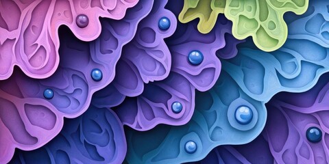 Close-up of water droplets on a cabbage leaf in macro-photography style, Macro photography of water droplets on a cabbage leaf