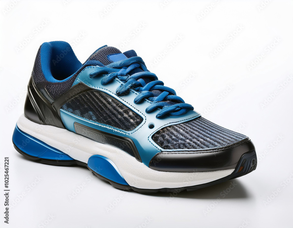 Wall mural blue and black sport shoes