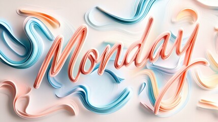 Obraz premium Colorful Monday Typography Art