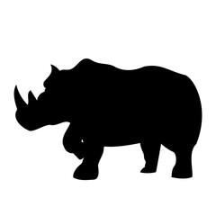 サイのシルエット