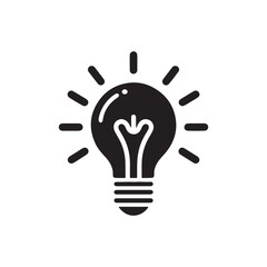 Light bulb icon vector illustration