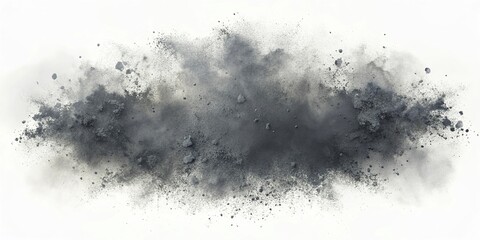 Minimalist charcoal and ash gray paint splatters