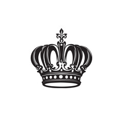 Vector flat crowns. Crown silhouettes icon