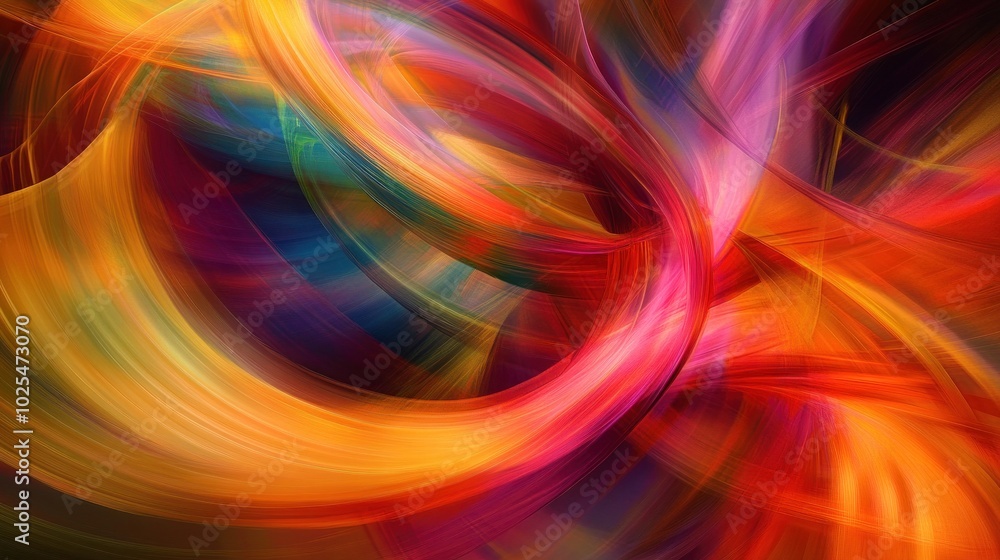 Poster abstract swirling background of vibrant colors, creating a dynamic and energetic composition.