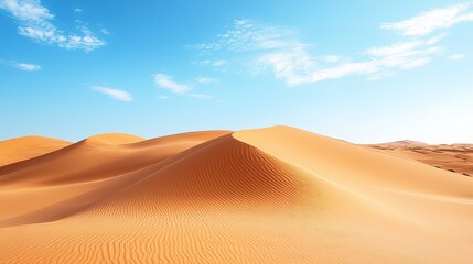 Serene Sand Dunes Under Blue Sky
