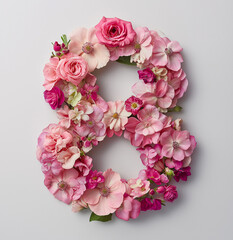 Flowers make up the Arabic numerals 1234567890 one  two  three  four  five  six seven  eight  nine  ten、 eleven twelve 