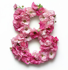 Flowers make up the Arabic numerals 1234567890 one  two  three  four  five  six seven  eight  nine  ten、 eleven twelve 