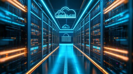 Server Room Data Center Cloud Computing Network Technology