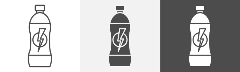 energy drink icon Thin line symbol collection