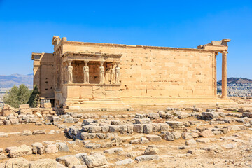 A large building with a courtyard in the middle, Acropolis in Athens
