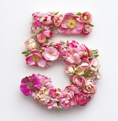 Flowers make up the Arabic numerals 1234567890 one  two  three  four  five  six seven  eight  nine  ten、 eleven twelve 