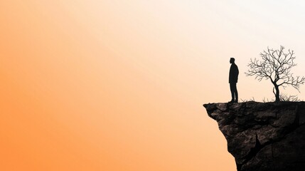 Finding Balance in Mental Resilience - Silhouette of Person Holding Stress and Growth in Each Hand