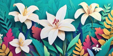 Beautiful Madonna Lily, a member of the Lilium genus, blooms in late spring, enhancing garden aesthetics and serves as a long-lasting cut flower, Beautiful Madonna Lily Blooming in Spring