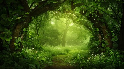 Naklejka premium Mystical Forest Pathway