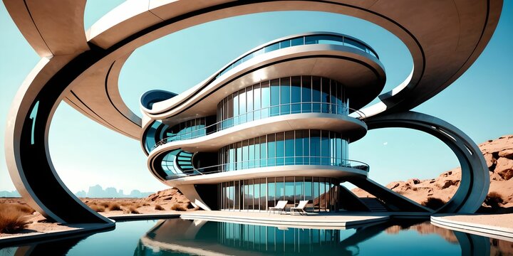 wallpaper representing a metropolis with modern and futuristic architecture.