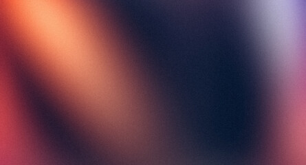 Magenta orange blue vibrant color grainy gradient with smooth noise texture effect backdrop design background