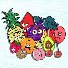 Fototapeta premium fruits and vegetables