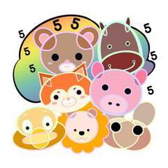 Worksheet frame, background, graphics Cartoon lines, decoration 