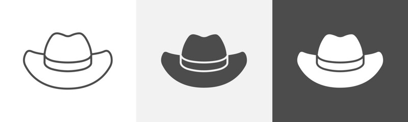 hat icon Simple thin line logo art