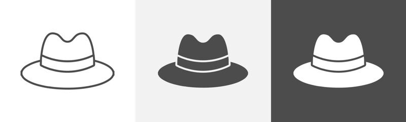 hat icon Simple thin line logo art