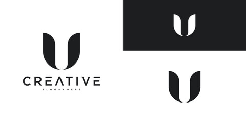 Creative modern initial letter U logo design. Premium Vector © gibran fatih