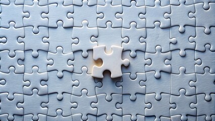 Minimalist puzzle with missing piece and key takeaways